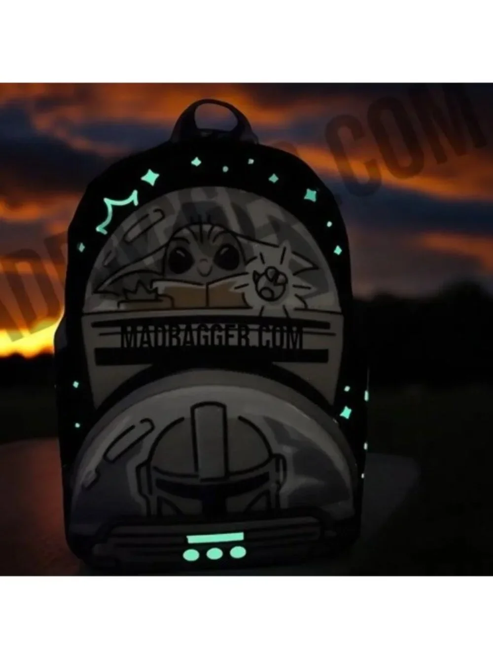 Loungefly Star Wars Mandalorian Grogu Baby Yoda Mini Backpack Glow In Dark NWT